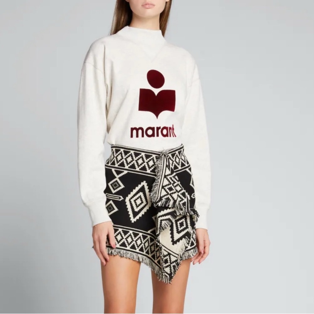 Isabel Marant Jiloa Black and White Mini Skirt